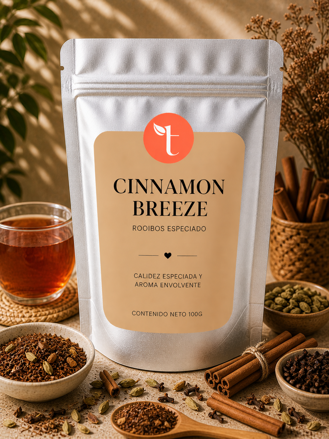 Cinnamon Breeze – Rooibos especiado con canela y cardamomo