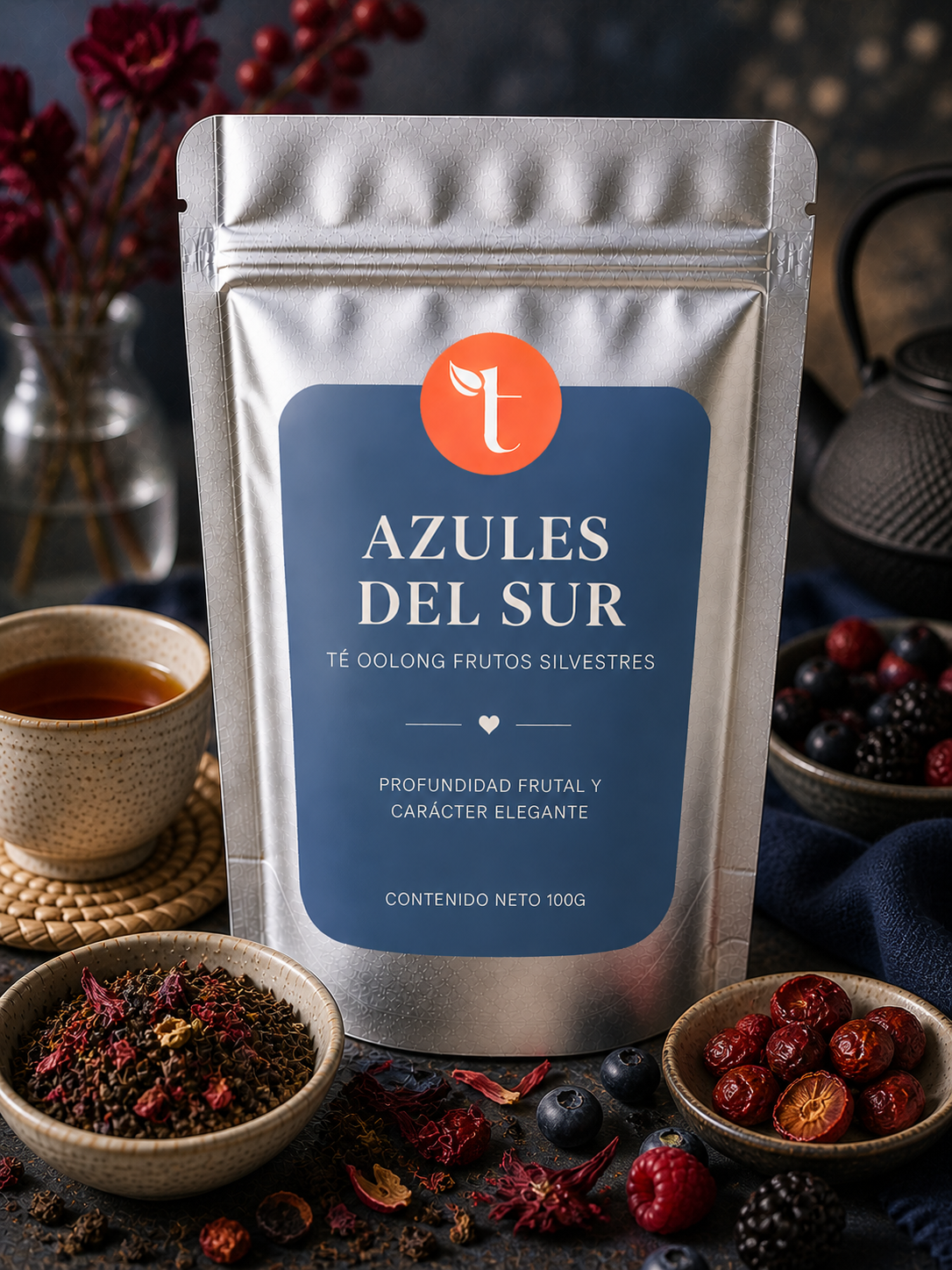 Azules del Sur - Té Oolong con frutos rojos