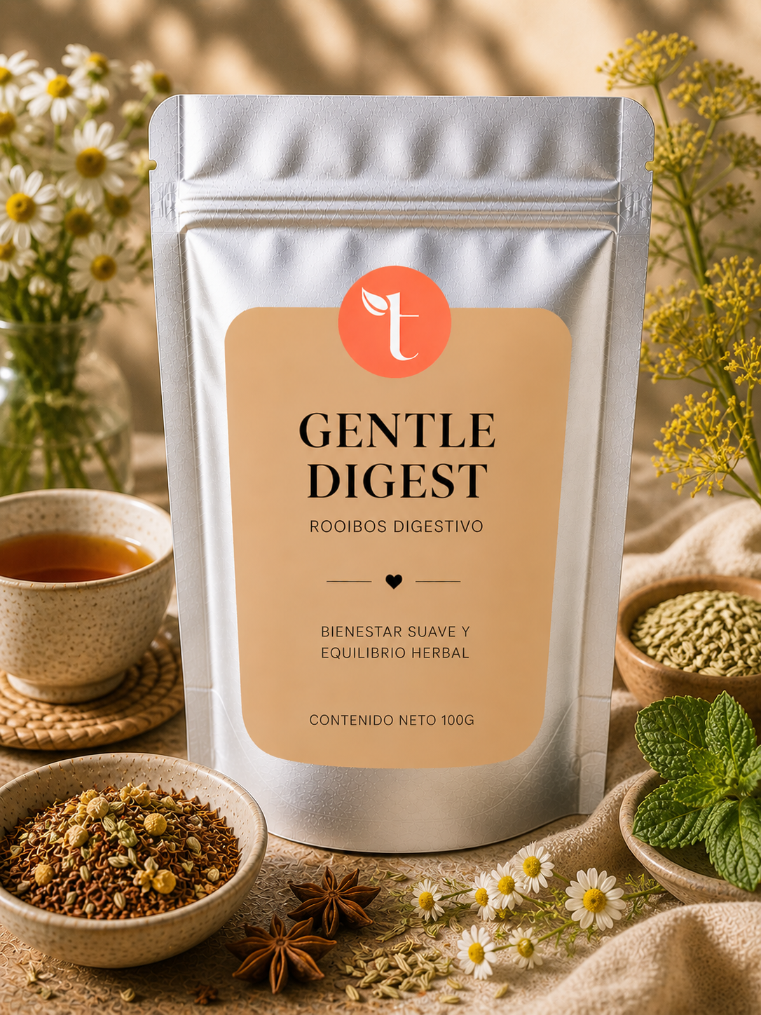 Gentle Digest – Rooibos digestivo con hinojo, anís y manzanilla