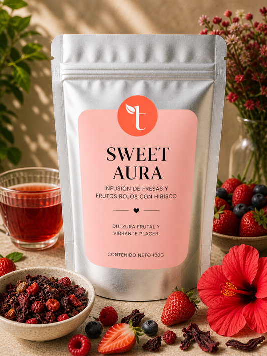 Sweet Aura – Infusión de fresas y frutos rojos con hibisco
