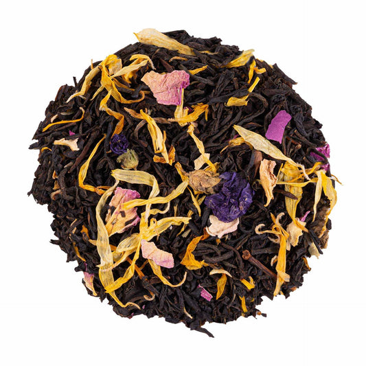Coral Passion – Té negro con maracuyá, guayaba y pétalos de rosa