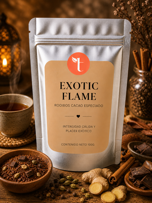 Exotic Flame – Rooibos con chocolate, jengibre y pimienta