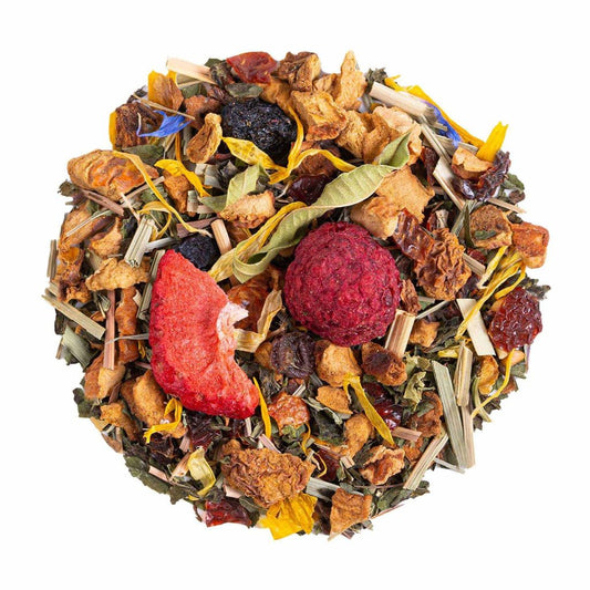 Fresa Encantada – Infusión frutal sin teína con fresa, menta y tilo