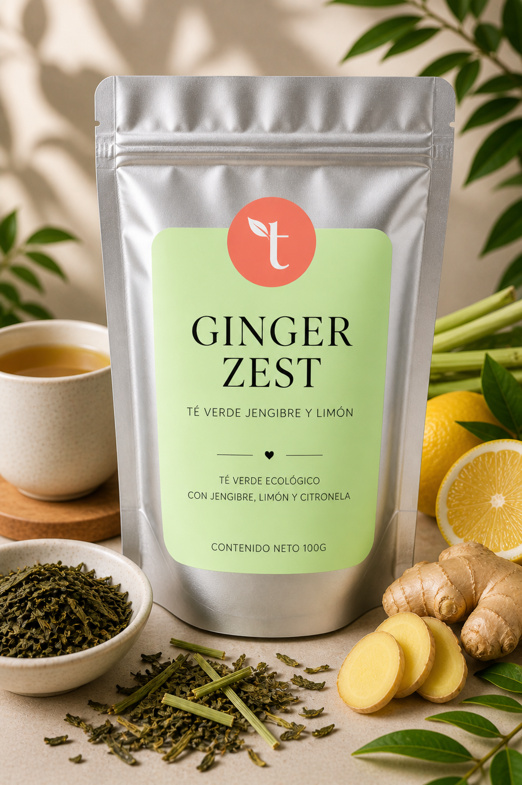 Ginger Zest – Té verde con jengibre y limón