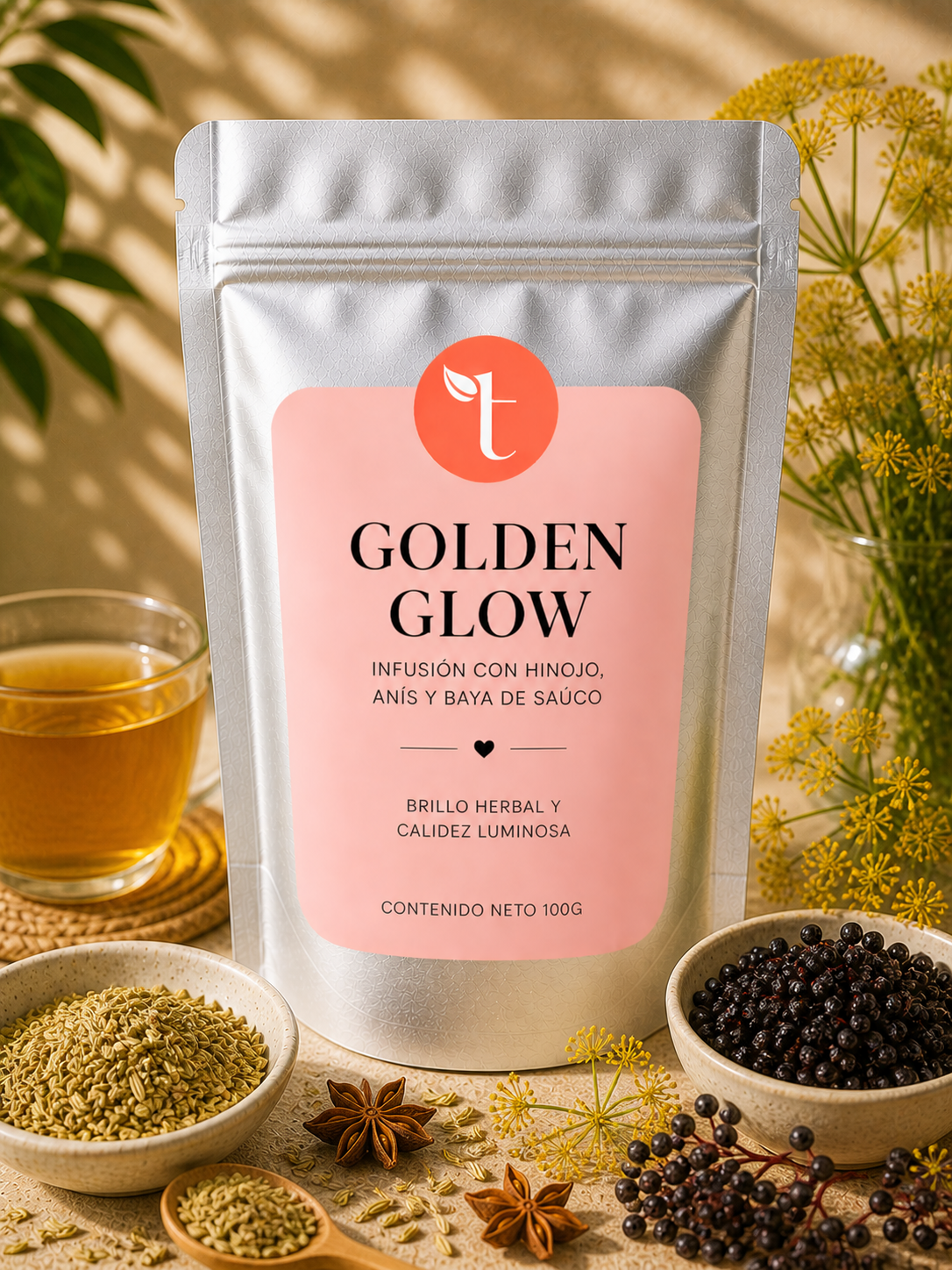 Golden Glow – Infusión con hinojo, anís y baya de saúco