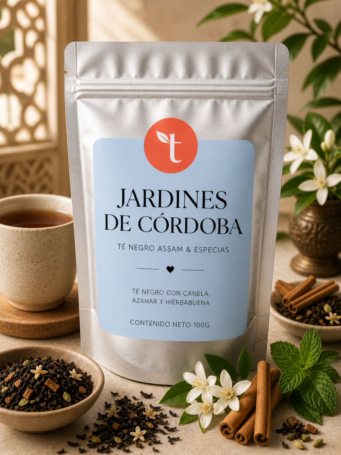 Jardines de Córdoba – Té negro con canela, azahar y hierbabuena