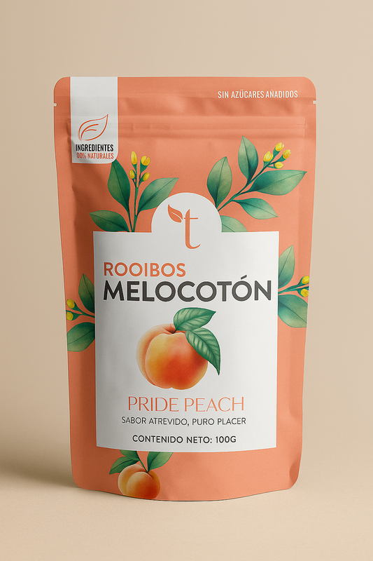 Pride Peach – Infusión sin teína de rooibos, melocotón y caléndula