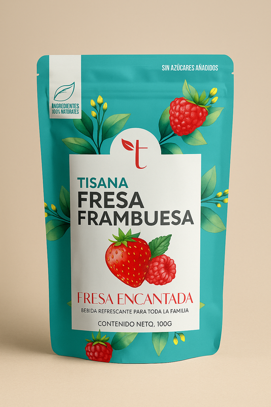 Fresa Encantada – Infusión frutal sin teína con fresa, menta y tilo