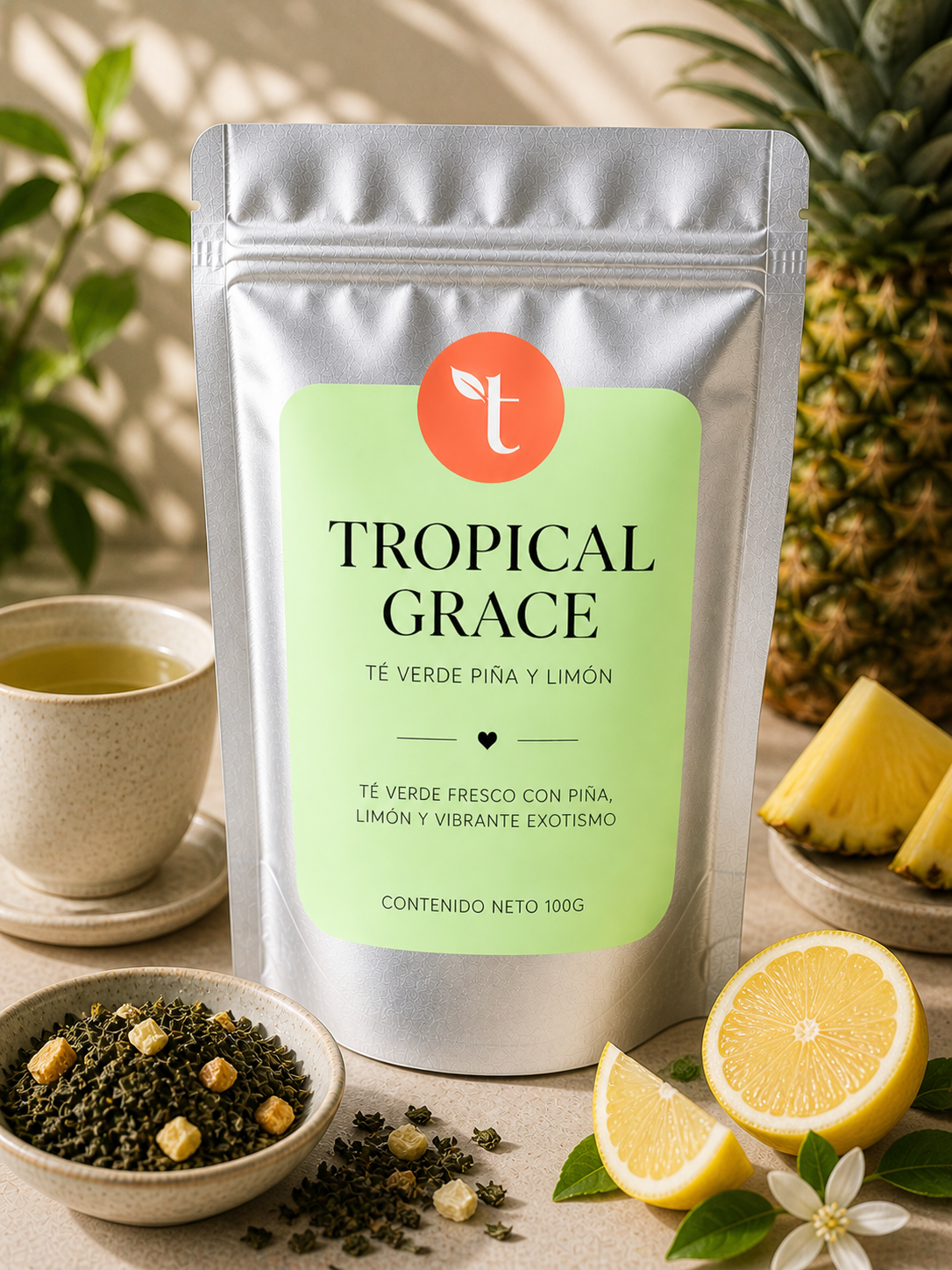 Tropical Grace – Té verde con piña, papaya y pasionaria